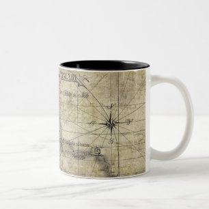 Caribbean - old map Two-Tone coffee mug