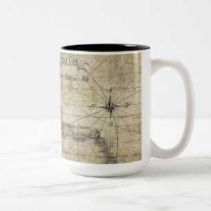 Caribbean - old map Two-Tone coffee mug
