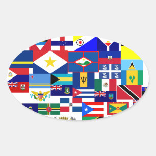 caribbean oval sticker