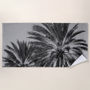Caribbean Palm Trees Beach #7 #tropical #art  Towel