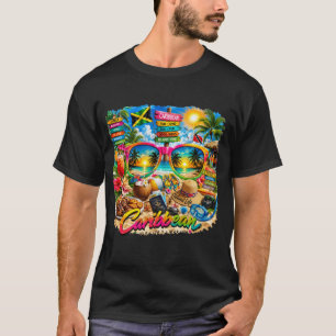 Caribbean Paradise Escape – Sun, Sand & Island Vib T-Shirt