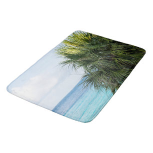 Caribbean Paradise Palms #1 #tropical #ocean #wall Bath Mat