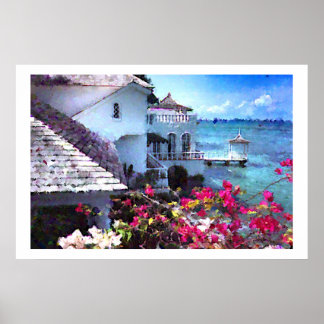 Caribbean paradise poster