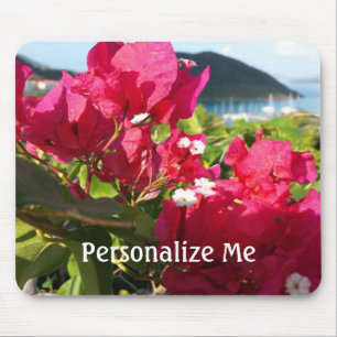 Caribbean Pink Bougainvillea Island Life Mouse Mat
