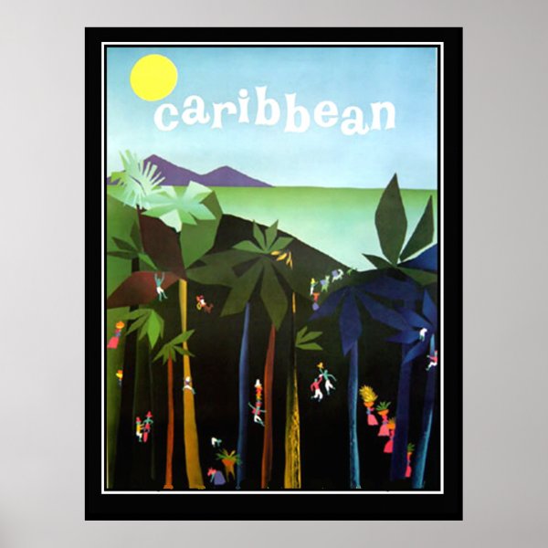 Vintage Caribbean Posters & Prints Zazzle UK