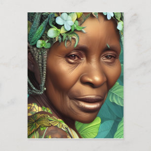 Caribbean Queen Black Woman  Postcard
