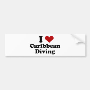 Caribbean Scuba Diving Bumper Sticker
