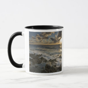 Caribbean Sea, Cayman Islands.  Crashing waves 2 Mug