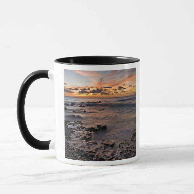 Caribbean Sea, Cayman Islands. Crashing waves 2 Mug (Left)