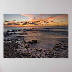 Caribbean Sea, Cayman Islands. Crashing waves 2 Poster