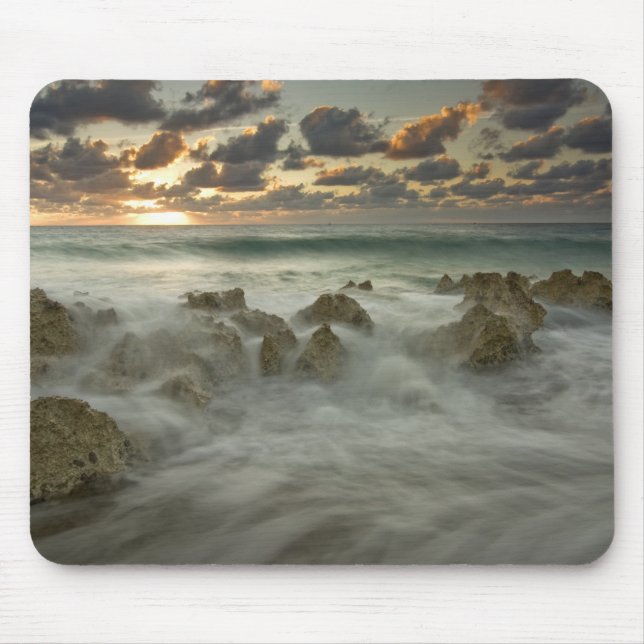 Caribbean Sea, Cayman Islands.  Crashing waves 3 Mouse Mat (Front)