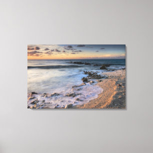 Caribbean Sea, Cayman Islands. Crashing waves Canvas Print