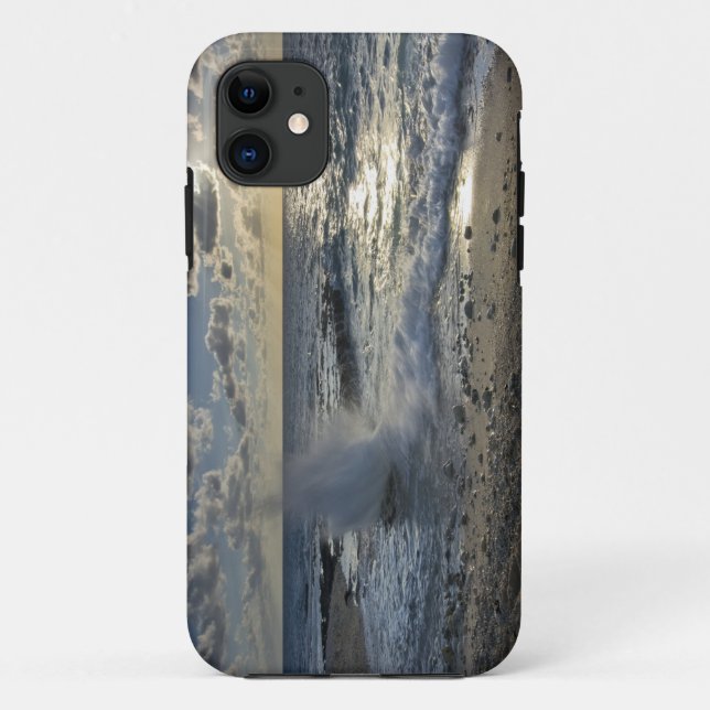 Caribbean Sea, Cayman Islands.  Crashing waves Case-Mate iPhone Case (Back)