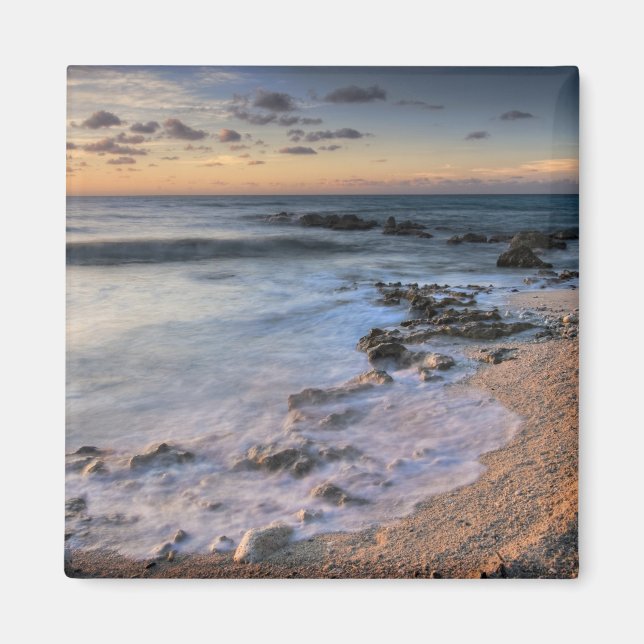 Caribbean Sea, Cayman Islands. Crashing waves Magnet (Front)