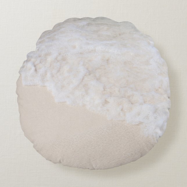 Caribbean Sea Foam Dream 7 Round Cushion (Front)