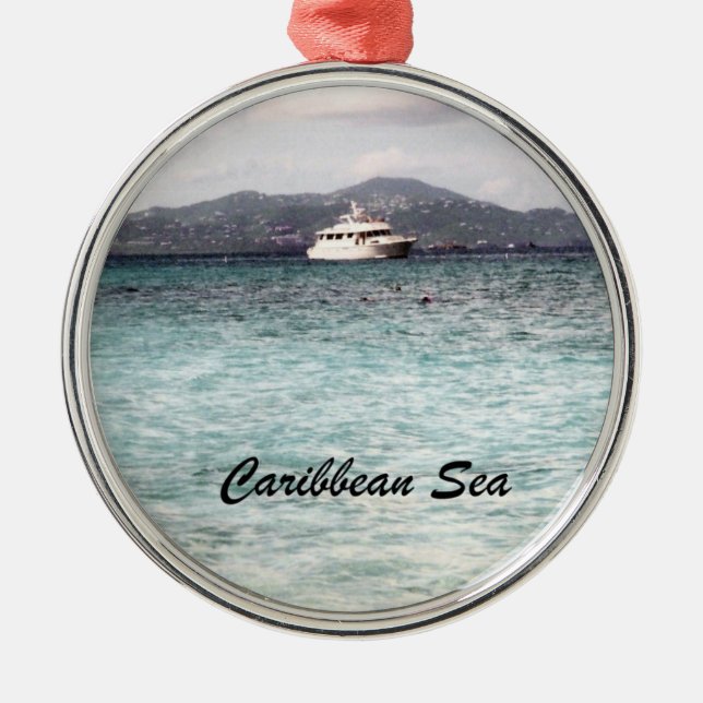 Caribbean Sea Metal Tree Decoration (Front)