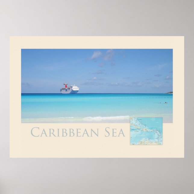 Caribbean Sea Poster (Front)