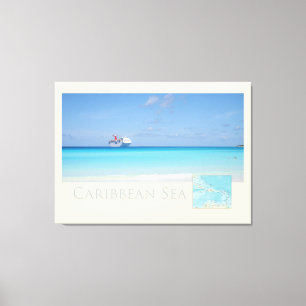 Caribbean Sea Wrapped Canvas Print