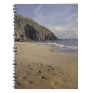 Caribbean, St. Kitts. Footprints on Atlantic Notebook