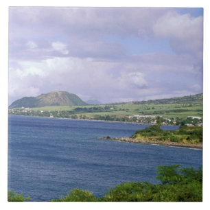 Caribbean, St. Kitts, Roseau. Coast. Tile