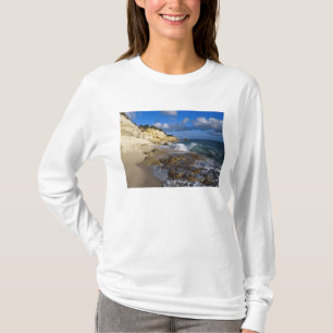 Caribbean, St. Martin, Cliffs at Cupecoy beach T-Shirt
