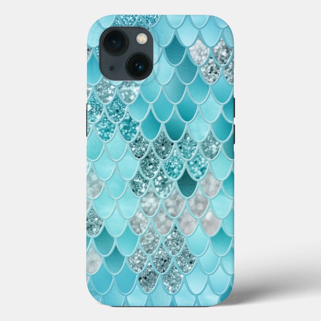 Caribbean Summer Mermaid Scales 1 Case-Mate iPhone Case (Back)