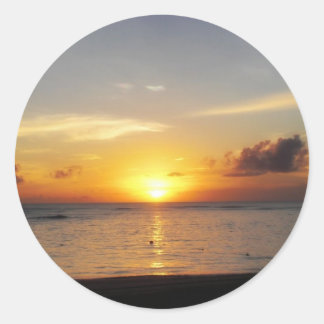 Caribbean Sunrise Classic Round Sticker