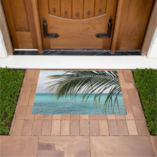 Caribbean Sunrise Ocean Palm 1 Doormat