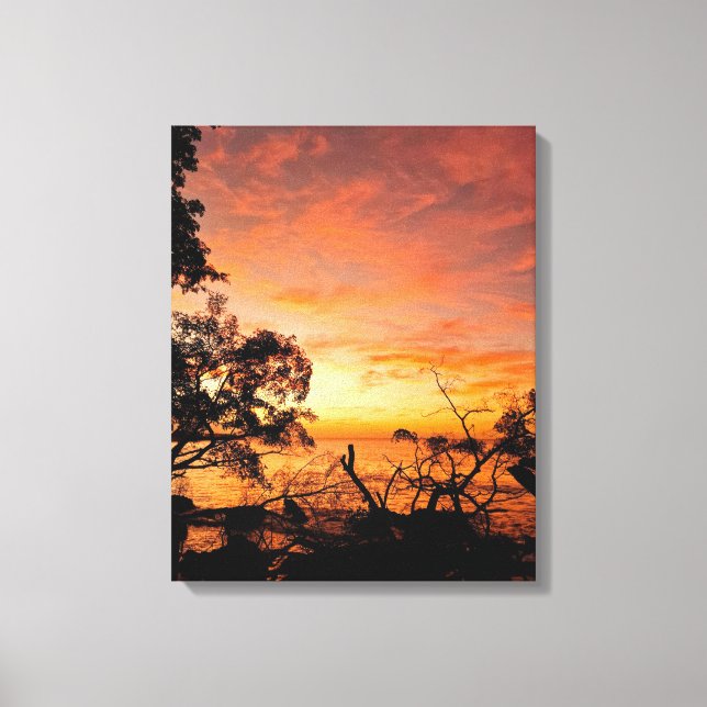 Caribbean Sunset Glow – Canvas Wall Art (Front)