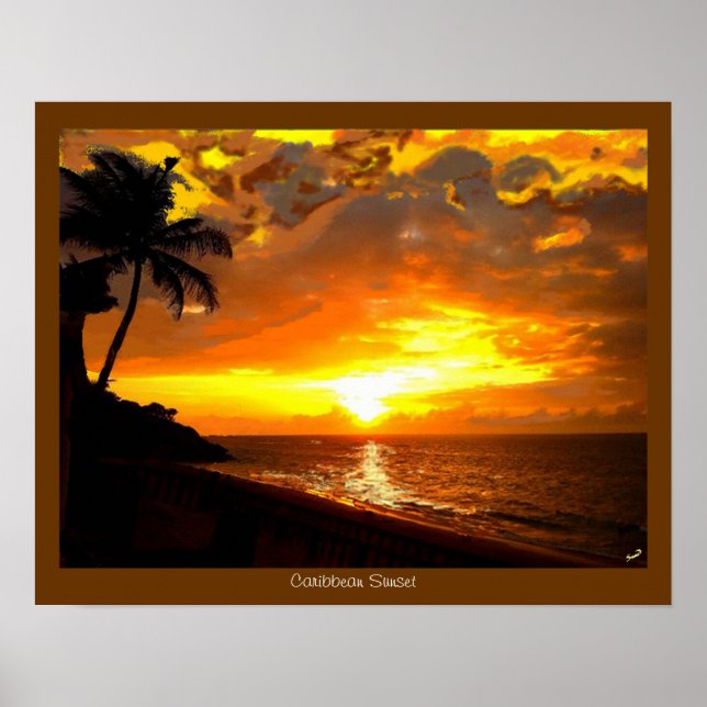 Caribbean Sunset Print (Front)