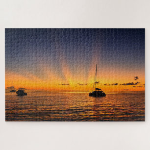 Caribbean Sunset Sailboat Puzzle
