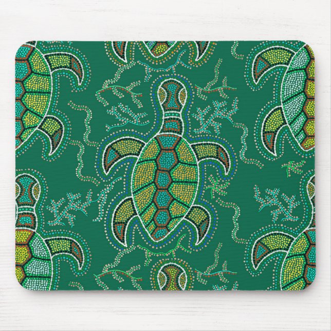 Caribbean Tortuga Mouse Mat (Front)