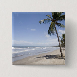 Caribbean - Trinidad - Manzanilla Beach on 2 15 Cm Square Badge