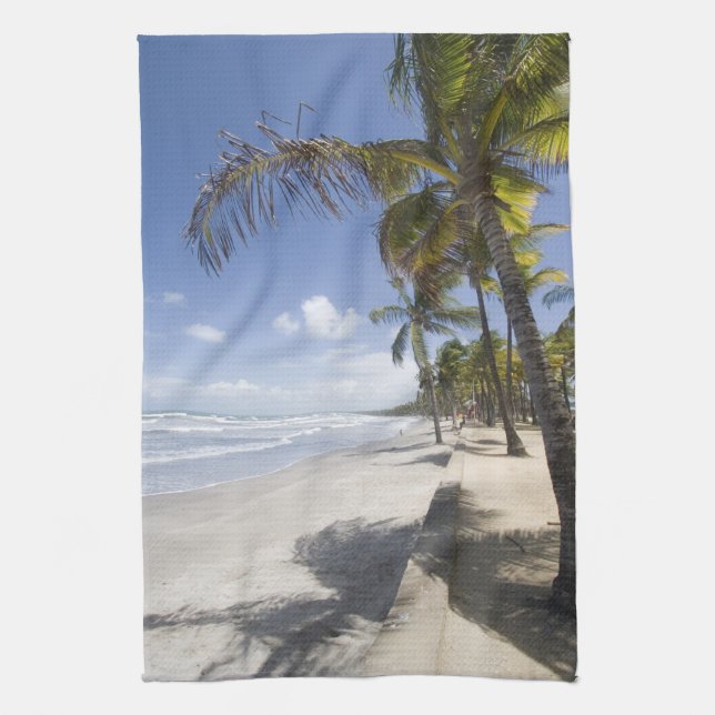 Caribbean - Trinidad - Manzanilla Beach on Tea Towel (Vertical)