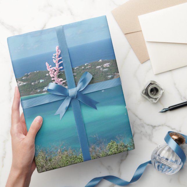 Caribbean Tropical Beach Paradise Photo Wrapping Paper (Gifting)