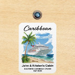 Caribbean Tropical Cruise Ship Stateroom Magnet<br><div class="desc">This design may be personalised in the area provided by changing the photo and/or text. Or it can be customised by clicking Personalise this Template and then choosing the click to customise further option and delete or change the colour of the background, add text, change the text colour or style,...</div>