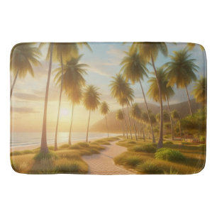 Caribbean/tropical/Hawaiian beach sunset Bath Mat