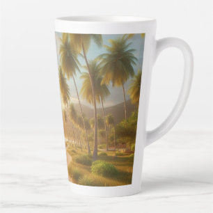 Caribbean/tropical/Hawaiian beach sunset Latte Mug
