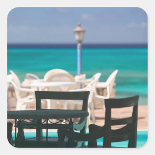 Caribbean, TURKS & CAICOS, Grand Turk Island, Square Sticker