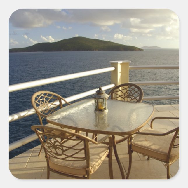 Caribbean, U.S. Virgin Islands, St. Thomas. View Square Sticker (Front)