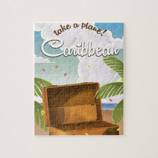Caribbean vacation Classic Travel Poster, Jigsaw Puzzle
