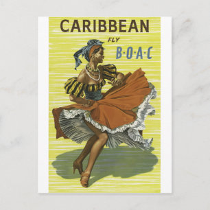 Caribbean vacation  vintage travel postcard
