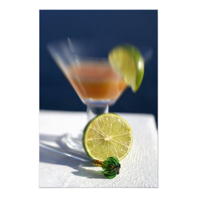 Caribbean, Virgin Islands. Tropical rum punch, Photo Print (Front)