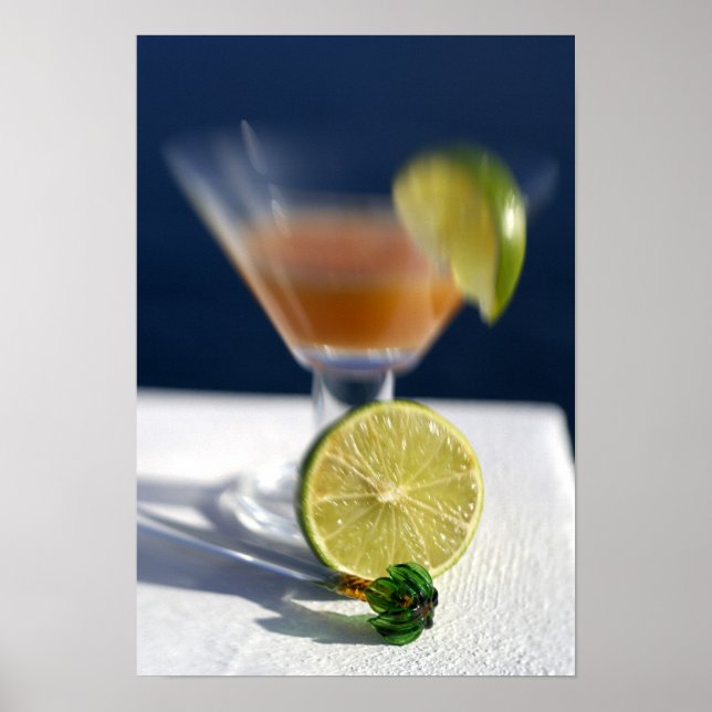 Caribbean, Virgin Islands. Tropical rum punch, Poster (Front)