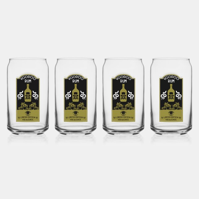Caribbean Voodoo Rum Can Glass (Front)
