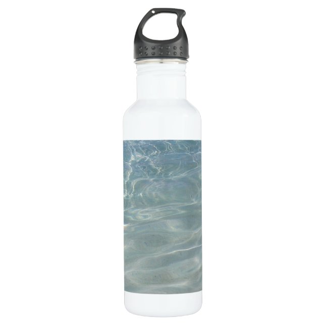 Caribbean Water Abstract Blue Nature 710 Ml Water Bottle (Front)