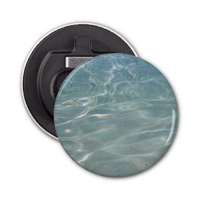 Caribbean Water Abstract Blue Nature Bottle Opener (Front)
