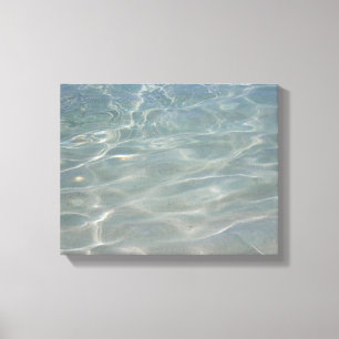 Caribbean Water Abstract Blue Nature Canvas Print