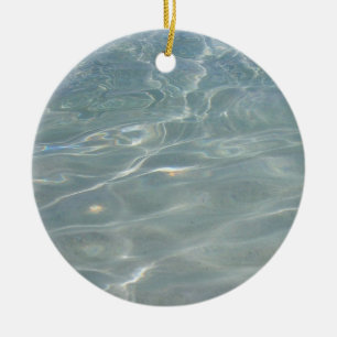Caribbean Water Abstract Blue Nature Ceramic Tree Decoration