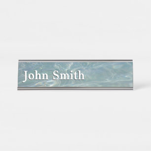 Caribbean Water Abstract Blue Nature Desk Name Plate